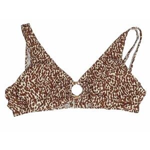 Old Navy Women’s  O-Ring Bikini Swim Top Large Padded Strap Giraffe Print